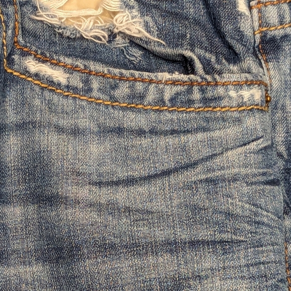 Rare Rivet De Cru Y2K Baggy Button Fly Distressed Jeans 44x32 Approximately - Picture 3 of 16